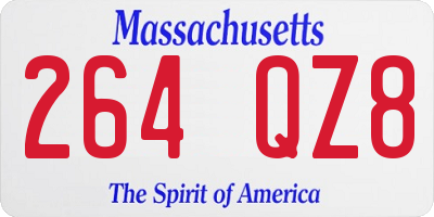 MA license plate 264QZ8