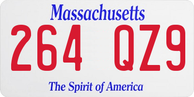 MA license plate 264QZ9