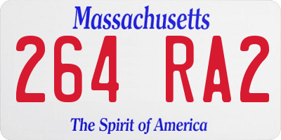 MA license plate 264RA2