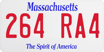 MA license plate 264RA4