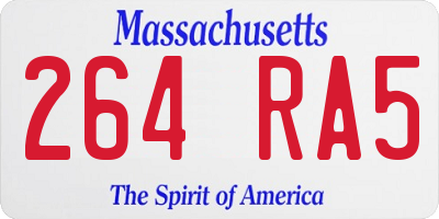 MA license plate 264RA5