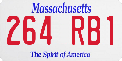MA license plate 264RB1