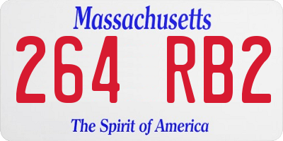 MA license plate 264RB2