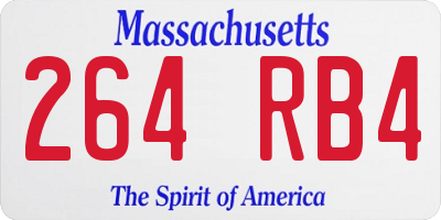 MA license plate 264RB4