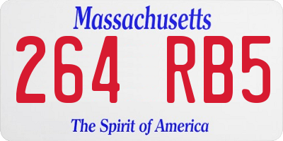 MA license plate 264RB5