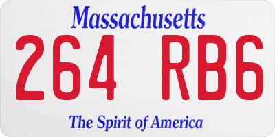 MA license plate 264RB6