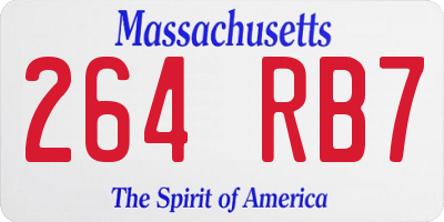 MA license plate 264RB7
