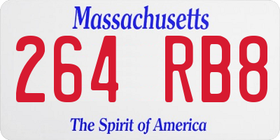 MA license plate 264RB8