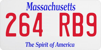 MA license plate 264RB9
