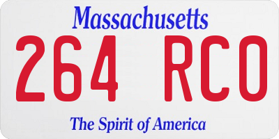 MA license plate 264RC0