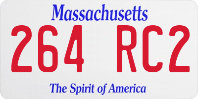 MA license plate 264RC2