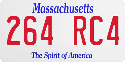 MA license plate 264RC4