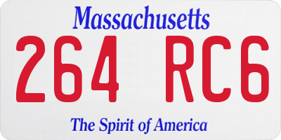 MA license plate 264RC6