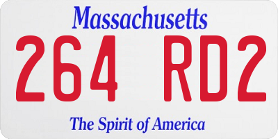 MA license plate 264RD2
