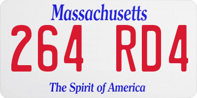 MA license plate 264RD4