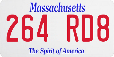 MA license plate 264RD8