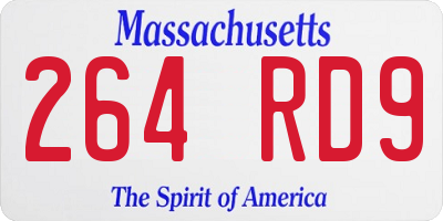 MA license plate 264RD9