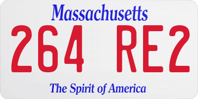 MA license plate 264RE2