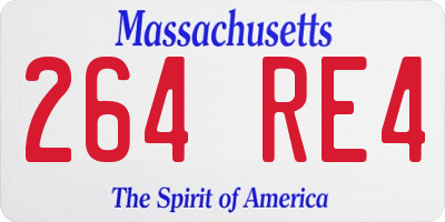 MA license plate 264RE4