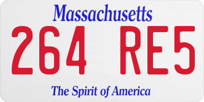 MA license plate 264RE5