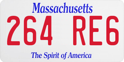 MA license plate 264RE6
