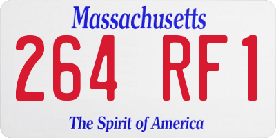 MA license plate 264RF1