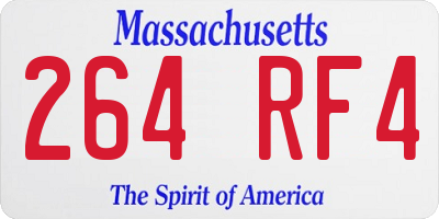 MA license plate 264RF4