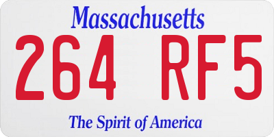 MA license plate 264RF5