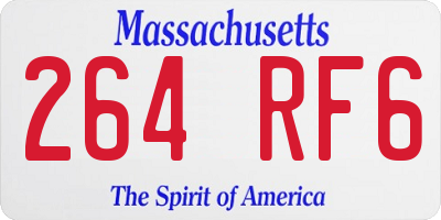 MA license plate 264RF6