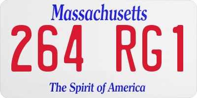 MA license plate 264RG1