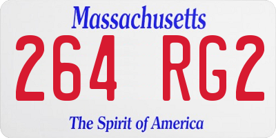 MA license plate 264RG2