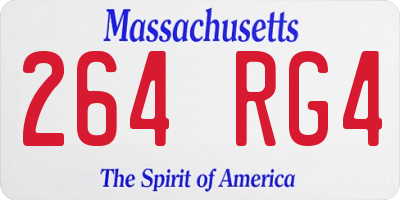 MA license plate 264RG4