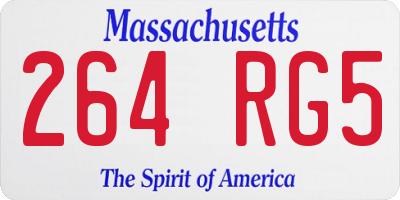 MA license plate 264RG5