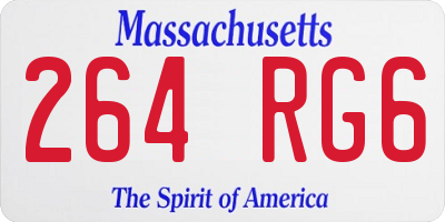 MA license plate 264RG6
