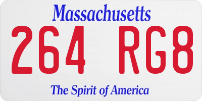 MA license plate 264RG8