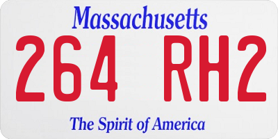 MA license plate 264RH2
