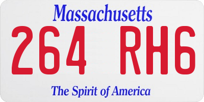 MA license plate 264RH6