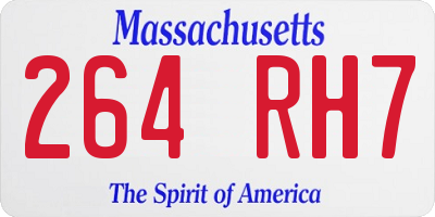 MA license plate 264RH7