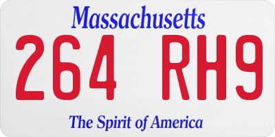 MA license plate 264RH9