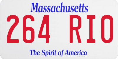 MA license plate 264RI0