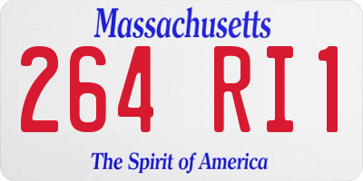 MA license plate 264RI1