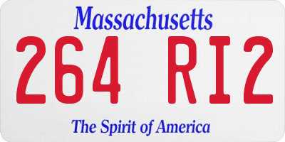 MA license plate 264RI2