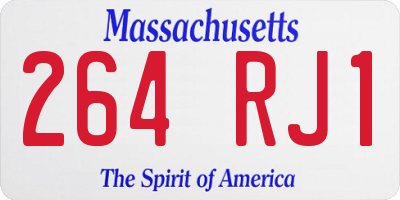 MA license plate 264RJ1