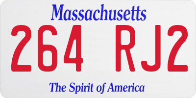 MA license plate 264RJ2