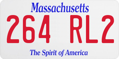 MA license plate 264RL2