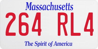 MA license plate 264RL4