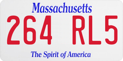 MA license plate 264RL5