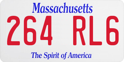 MA license plate 264RL6