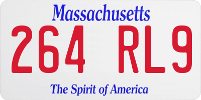 MA license plate 264RL9