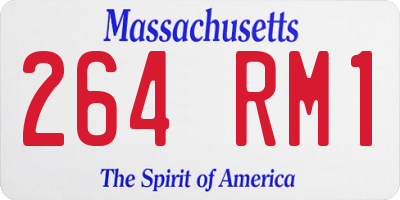MA license plate 264RM1